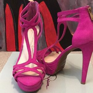 Magenta Jessica Simpson Platform Heels